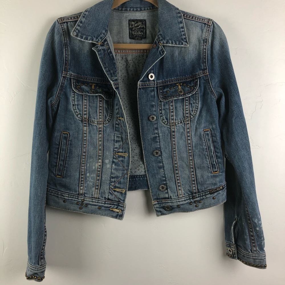 Lucky Brand Jean Studded Jacket